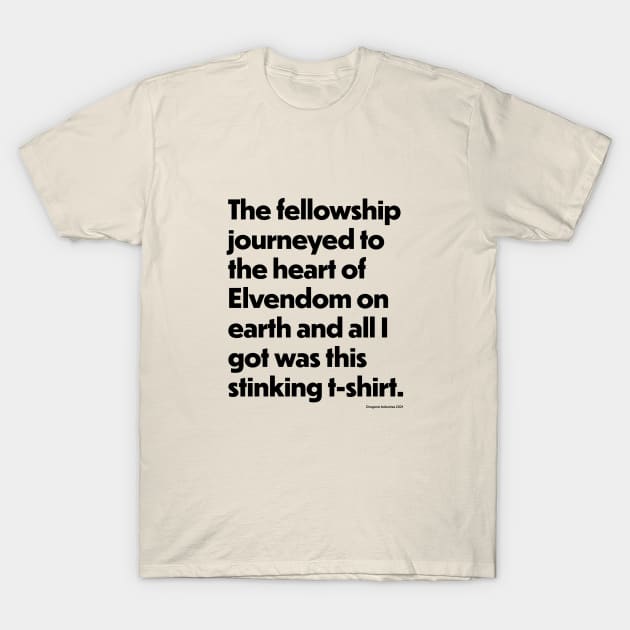 Heart of Elvendom on Earth (black text) T-Shirt by anatotitan